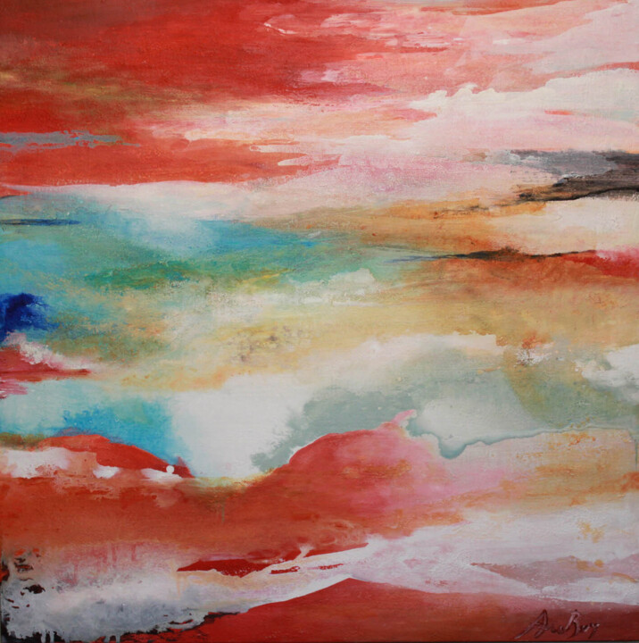 Painting titled ""Sintesis de Color…" by Arun Roy, Original Artwork, Acrylic Mounted on Wood Stretcher frame