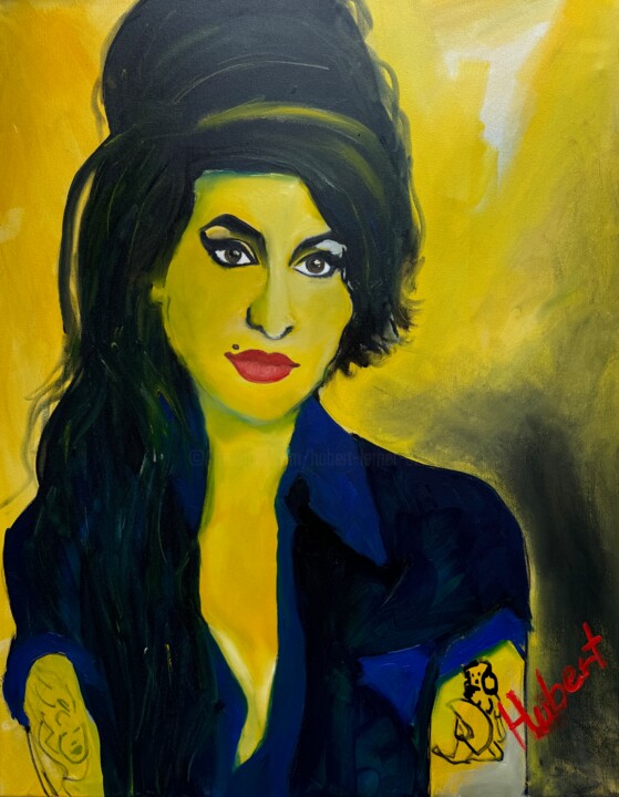 Amy Winehouse 绘画, 35.4x27.6 in