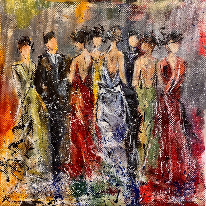 Whispers of Elegance 绘画, 7.9x7.9 in