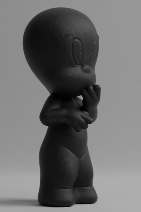 Casper : Blac'sper 雕塑, 15x5.6 in