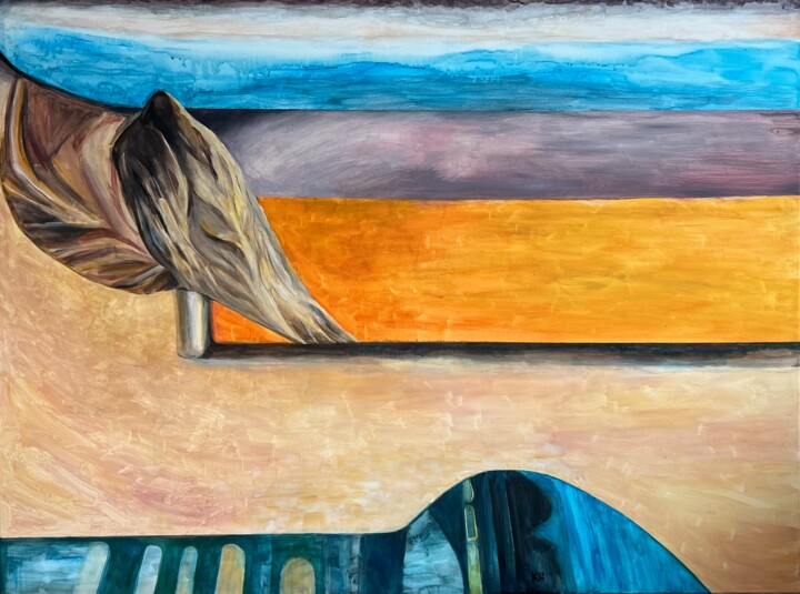 A woman who loves and waits 绘画, 36x48 in