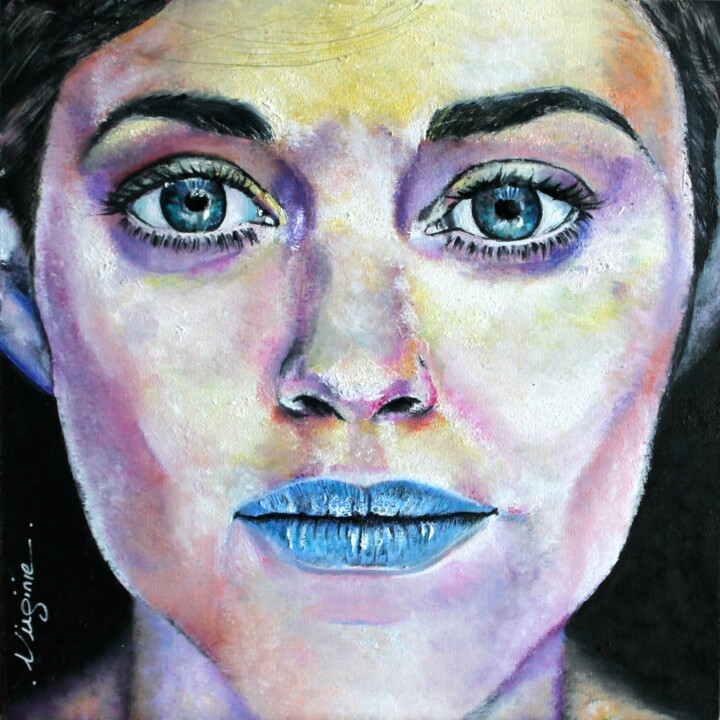 Marion Cotillard Painting, 7.9x7.9 in