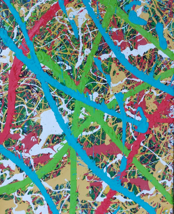 Malerei mit dem Titel "Errare" von Youcef Bendou, Original-Kunstwerk, Acryl Auf Keilrahmen aus Holz montiert