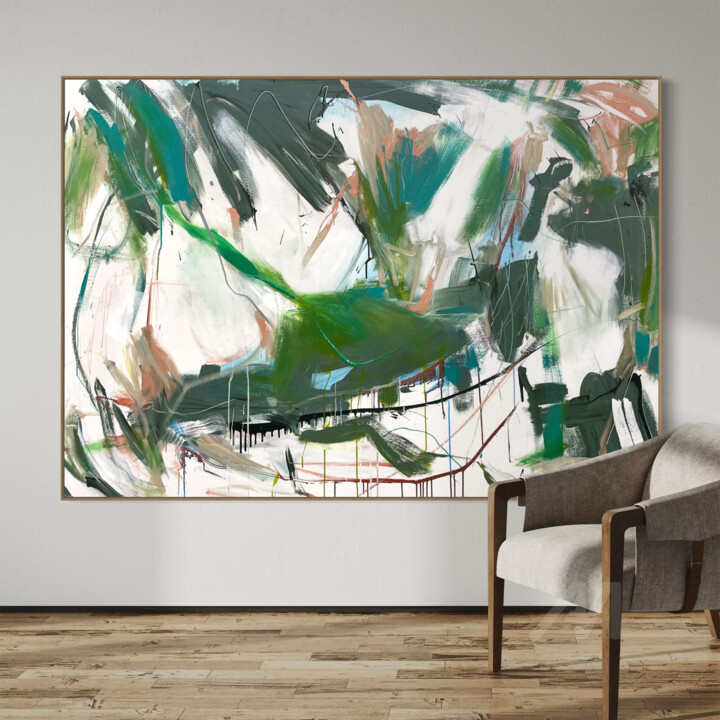 Not Thinking Just Singing 绘画, 47.2x66.9 in