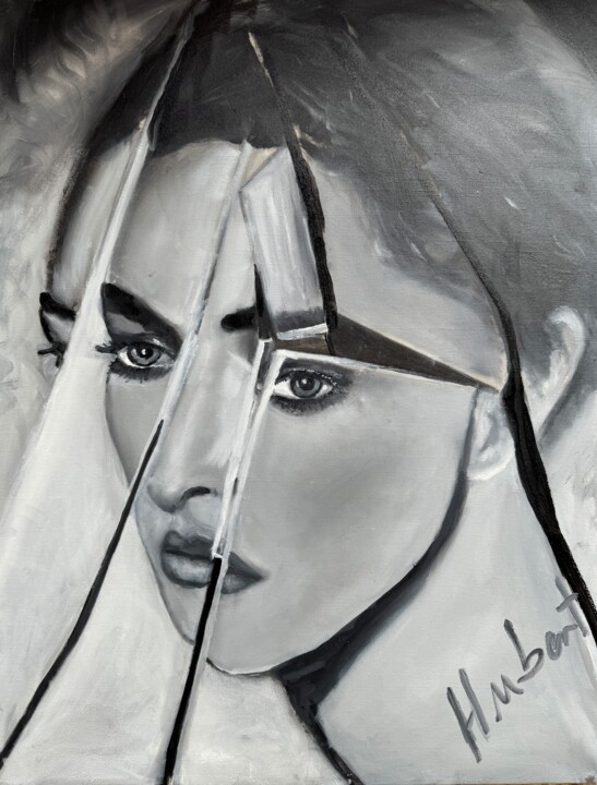 Broken Mirrorr A.S. 绘画, 35.4x27.6 in