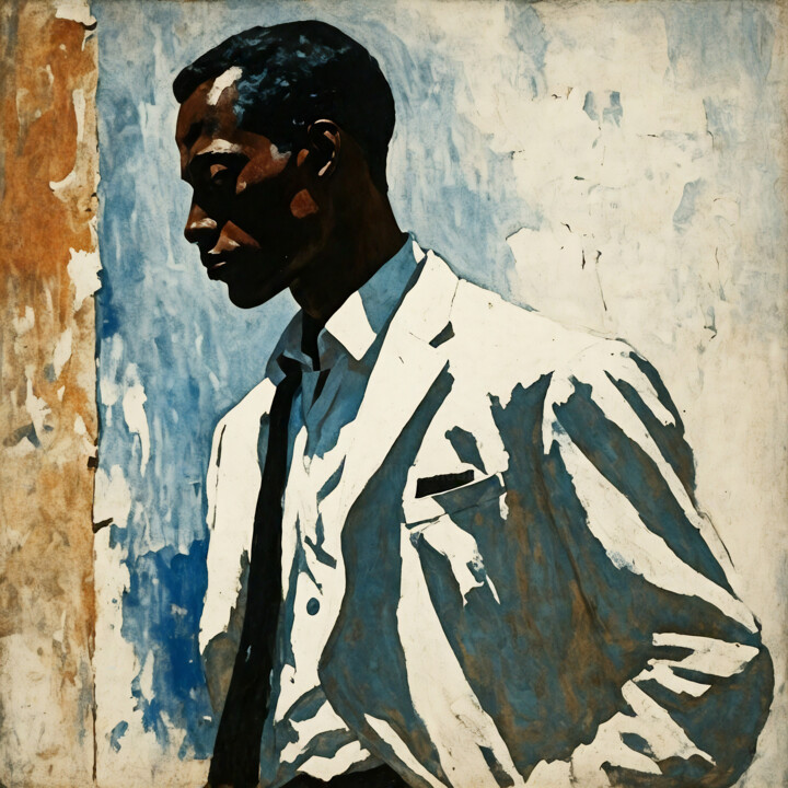 Peinture intitulée "A Portrait of Elega…" par Jan Keteleer, Œuvre d'art originale, Peinture numérique Monté sur Panneau de b…