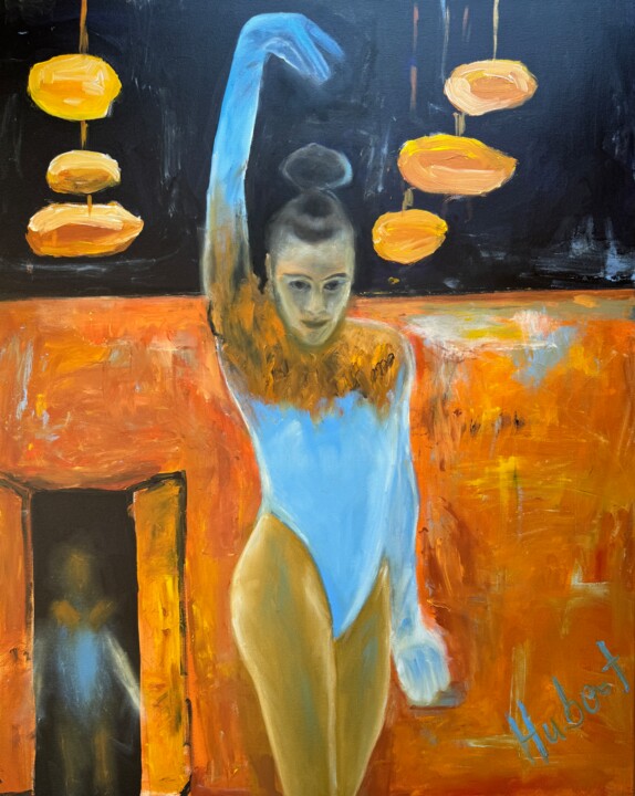 Glue light Blue - High Arms Presentation 绘画, 39.4x31.5 in