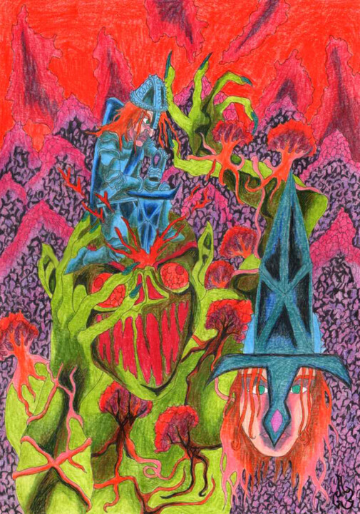 Chasse au troll 图画, 16.5x11.7 in