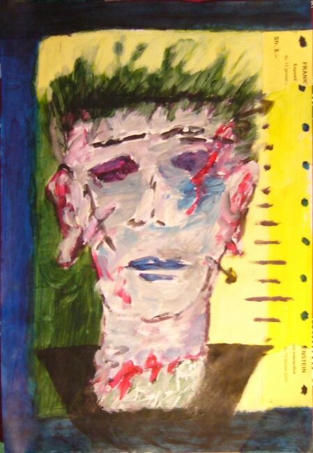 Pintura intitulada "Frankenstein" por Isabelle C. Bruggimann, Obras de arte originais
