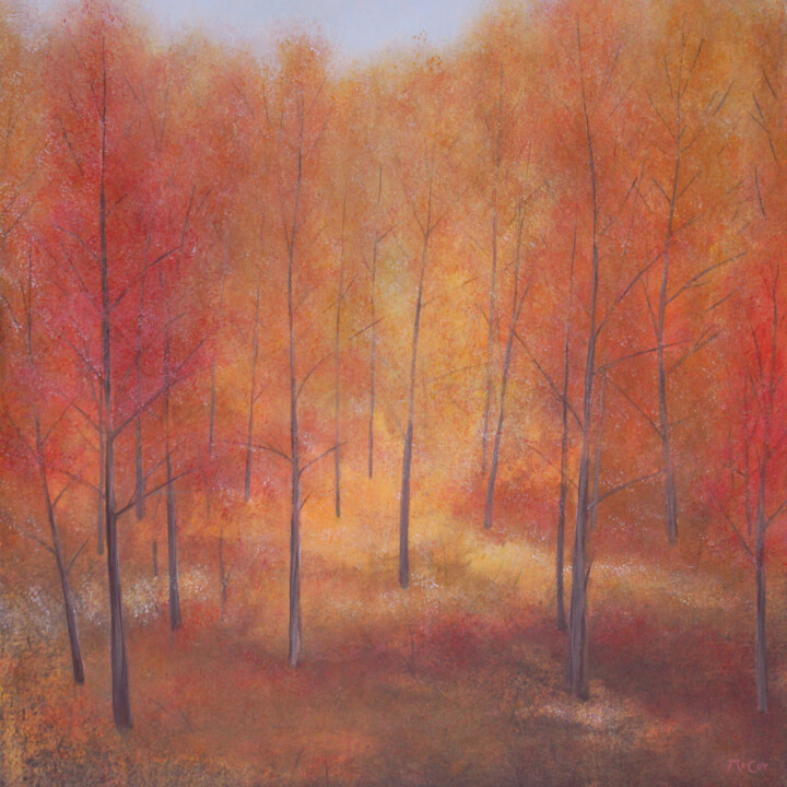 Autumn Trees 绘画, 31.5x31.5 in