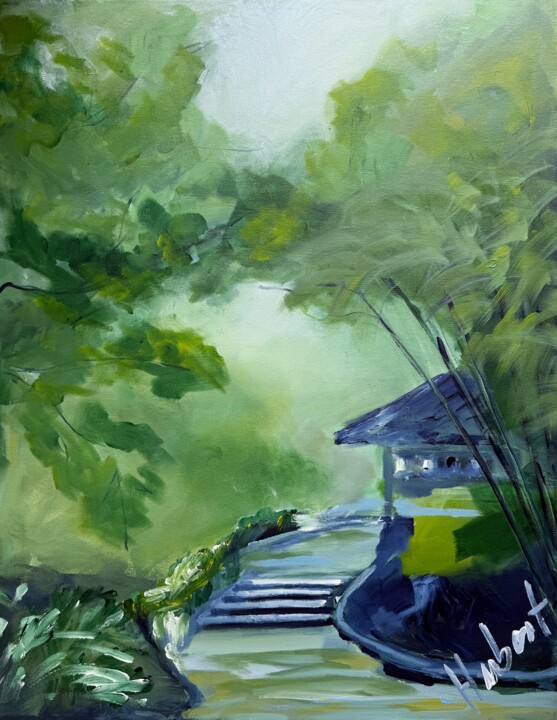 Regenwald - in Japan 绘画, 35.4x27.6 in