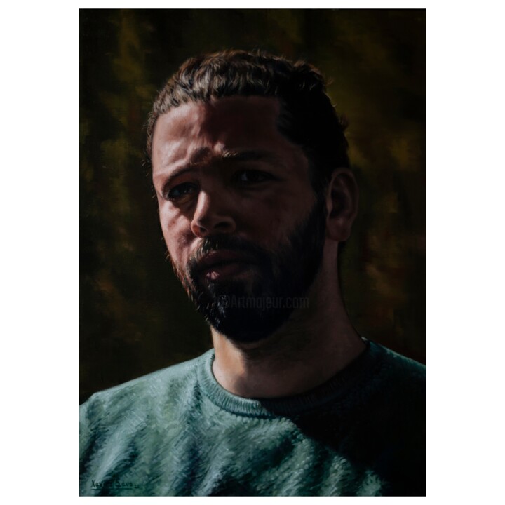 Retrato de Carlos nº1 绘画, 18.1x13 in