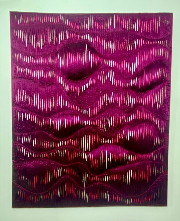 "Tableau texturé con…" başlıklı Tablo Yasmina Kijek tarafından, Orijinal sanat, Kavaviçe Ahşap Sedye çerçevesi üzerine monte…