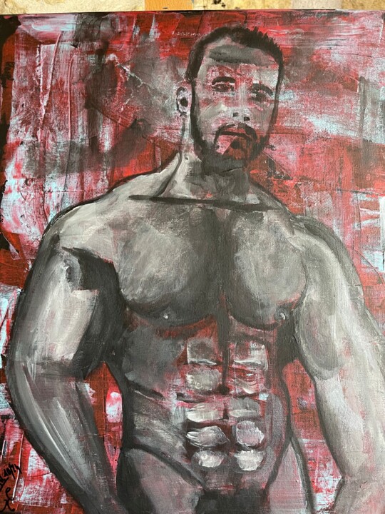 Yuri le lutteur 绘画, 19.7x15.8 in