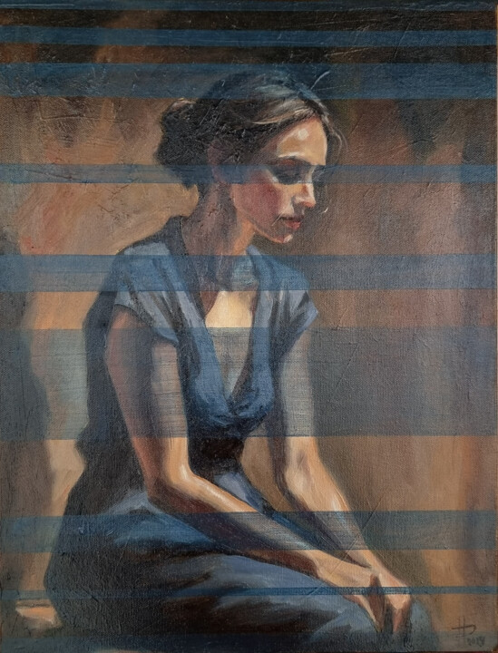 Of all stripes: thoughts 绘画, 16.5x12.6 in