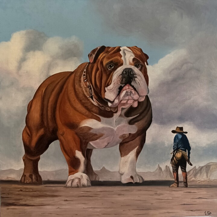 Macadam Cowboy 绘画, 31.5x31.5 in