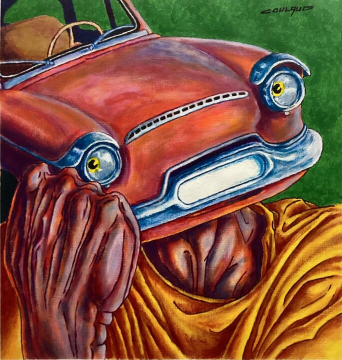 AUTO-PORTRAIT 绘画, 17.1x16.3 in
