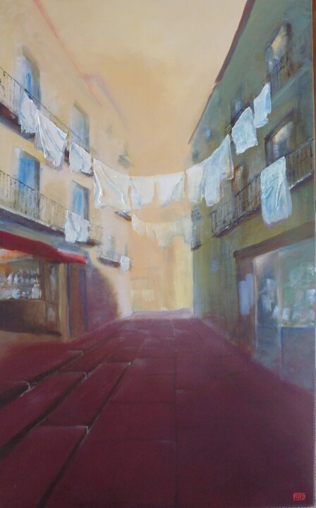 Pintura titulada "Ressenti 43 - Vu au…" por André Robert Deschamps, Obra de arte original, Oleo