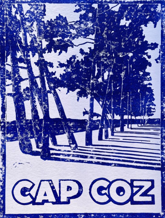 Linogravure « Cap Coz » Obrazy i ryciny, 15,8x11,8 in