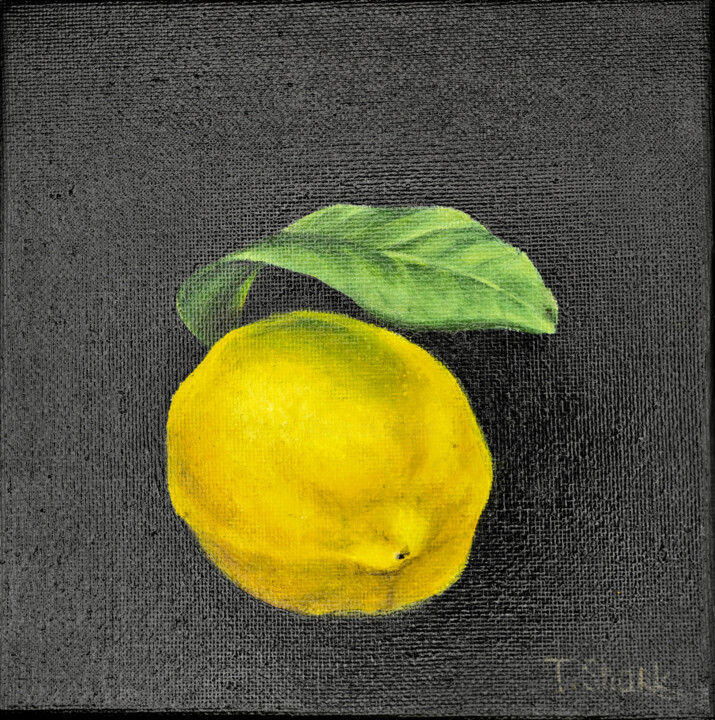 lemon #1 绘画, 6.3x6.3 in