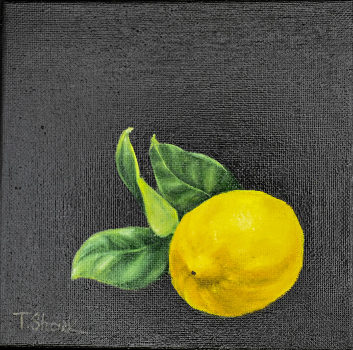lemon #2 绘画, 6.3x6.3 in