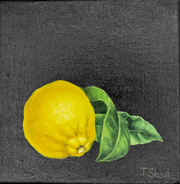 lemon #3 绘画, 6.3x6.3 in
