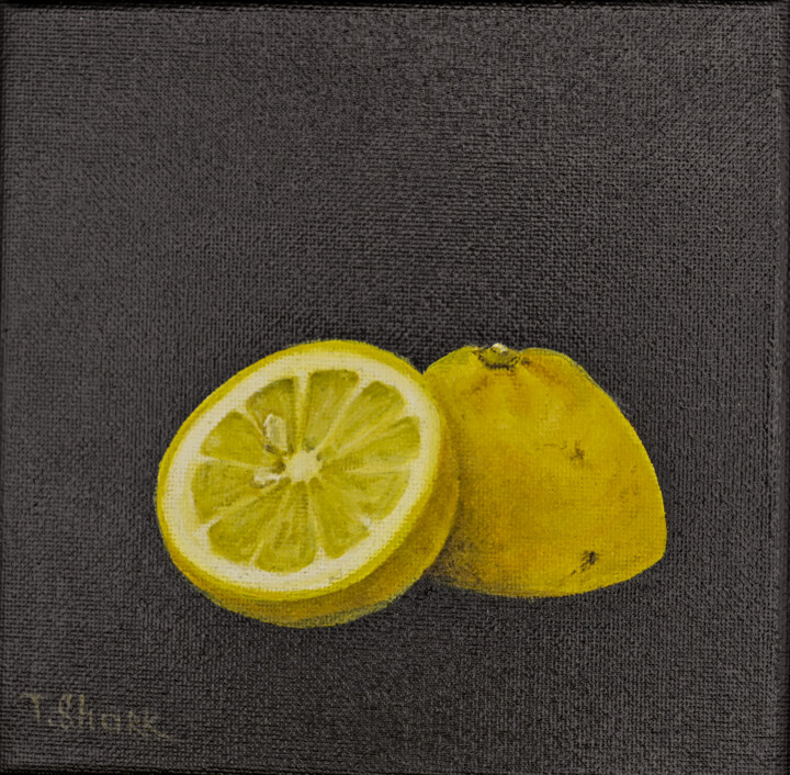 lemon #5 绘画, 6.3x6.3 in