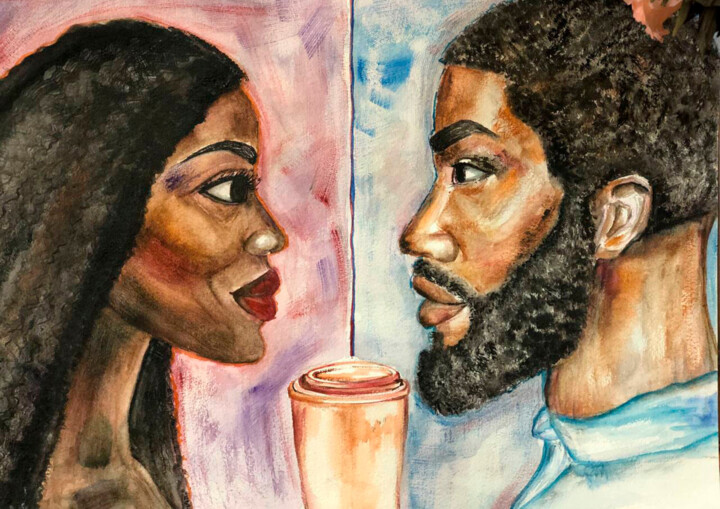 Moments between us 绘画, 11.7x16.5 in