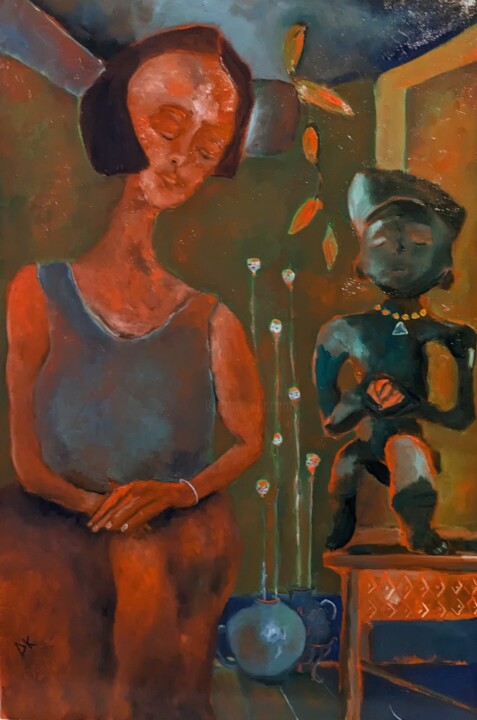 Ventriloquist 绘画, 23.6x15.8 in