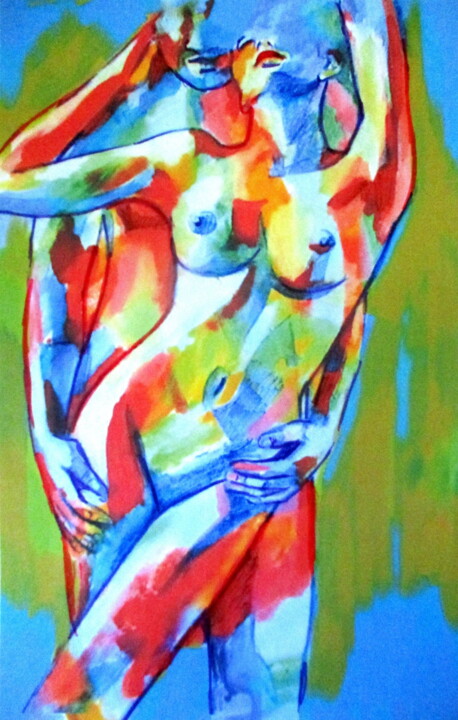 "Shades of Love" 绘画, 28.7x18.1 in