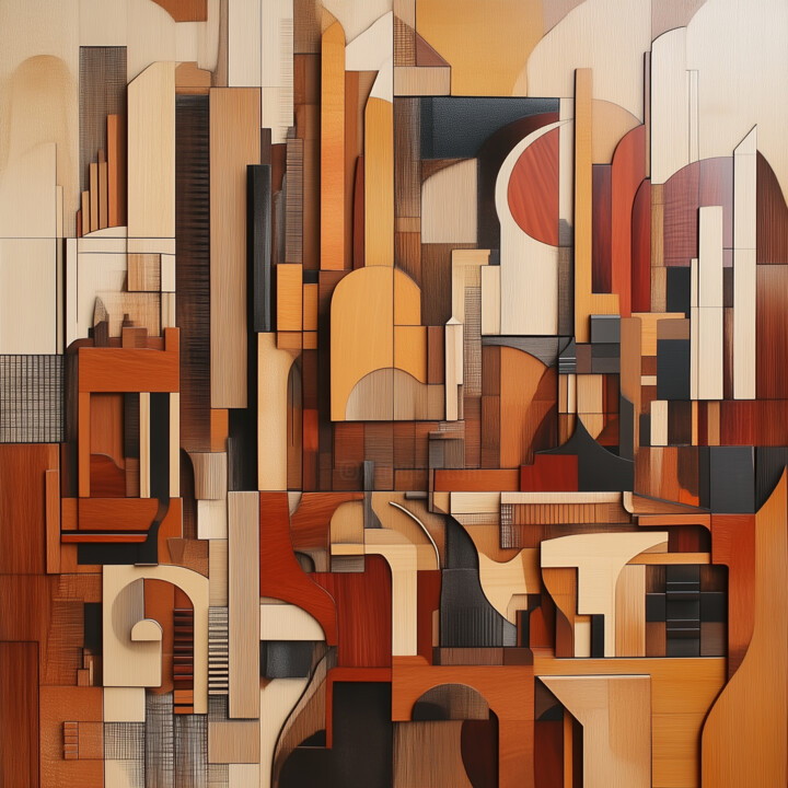 A Geometric Cityscape with Subterranean Layers Digital Arts