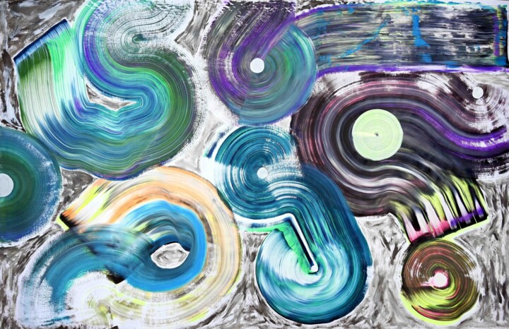 Colour Skating Painting, 39x60 in