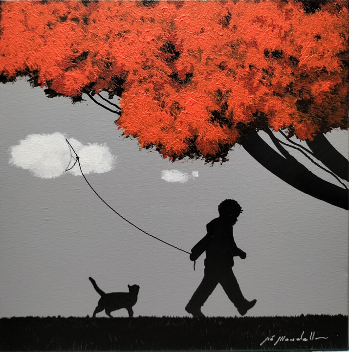 Camminando con i Sogni Pittura, 11,8x11,8 in