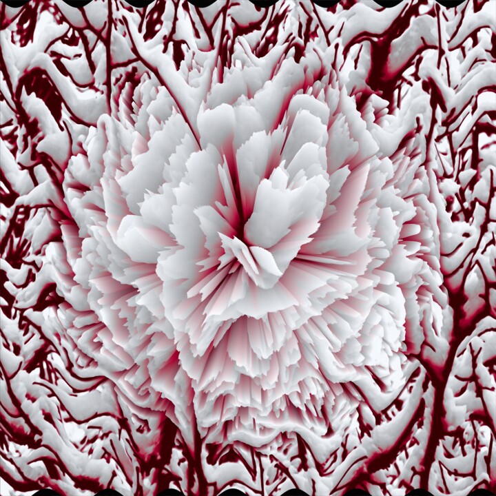 Arts numériques intitulée "Exploding snow on t…" par Pascal Goumault, Œuvre d'art originale, Photographie manipulée Monté su…