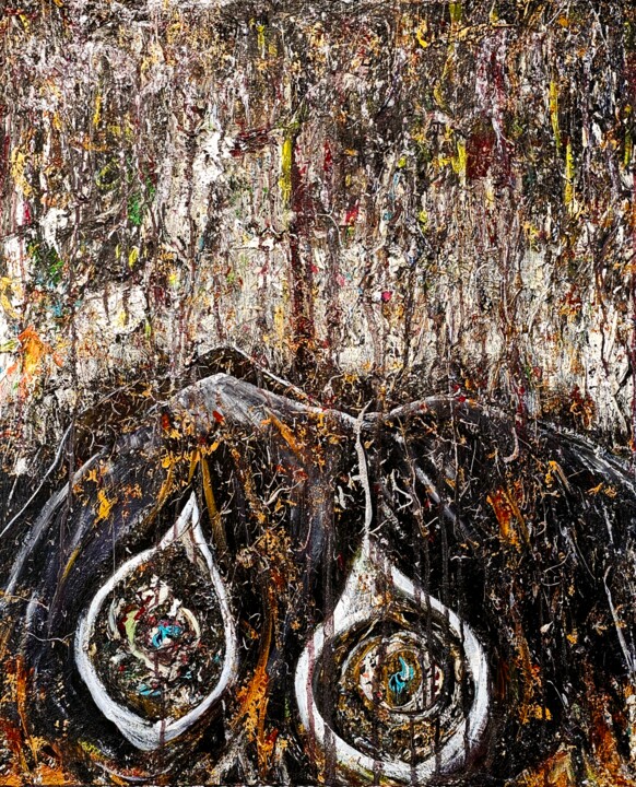 Dentro la tempesta 绘画, 33.5x27.6 in