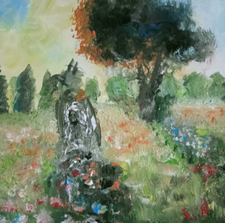Une mauvaise rencontre Pittura, 15,4x15,4 in