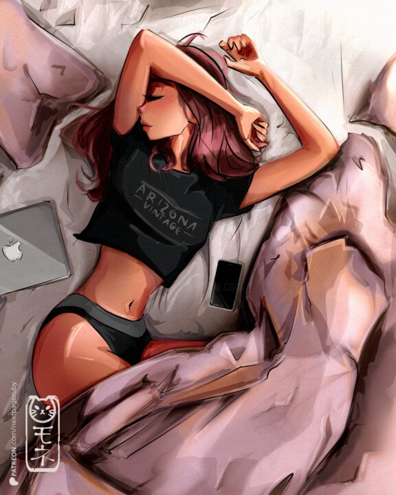 数字艺术 标题为“Sleep” 由Nina Amelia Milke, 原创艺术品, 2D数字工作