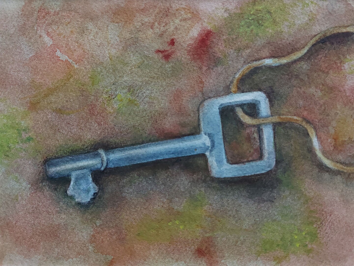 Lost key 绘画, 5.5x7.5 in