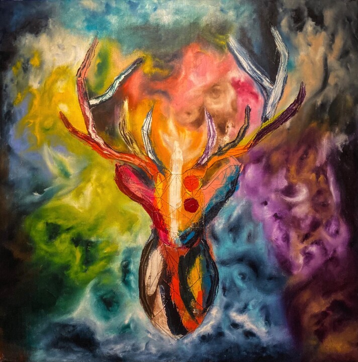 Totem 绘画, 22.4x22.4 in