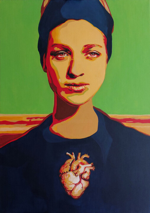 Heart collector 2024 Картина, 39,4x27,6 in