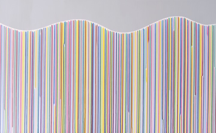 绘画 标题为“Wavy lines!” 由Astrid Stoeppel, 原创艺术品, 丙烯 安装在木质担架架上