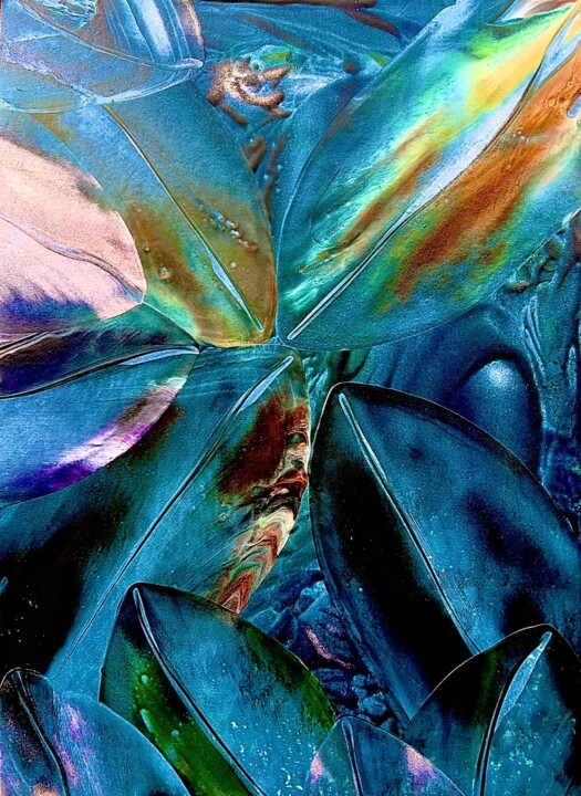 “Vibración azul “ 绘画, 9.5x6.7 in