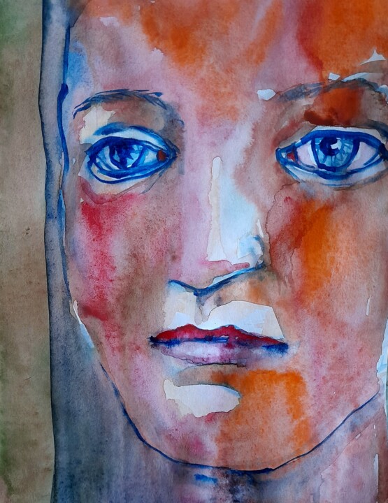 young girl 绘画, 11.7x8.3 in