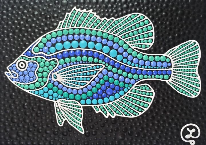 Miniature Fish 绘画, 8.3x11.8 in