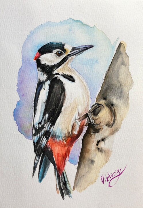 Woodpecker 图画, 7.6x5.2 in
