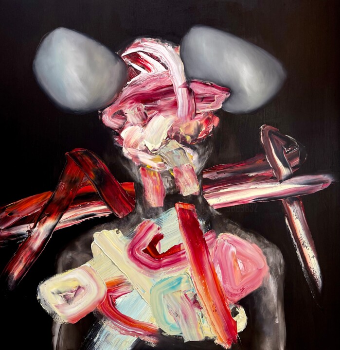 MIND FLESH 1 绘画, 47.2x47.2 in