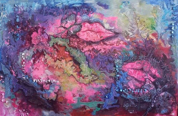 THE KISS OF THE BUTTERFLY 图画, 31.5x47.2 in