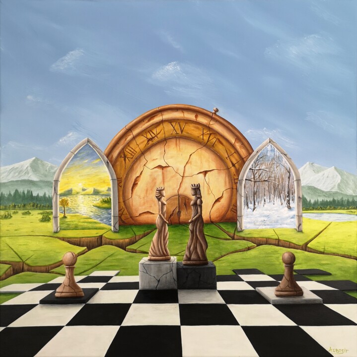 Time No.16 绘画, 23.6x23.6 in