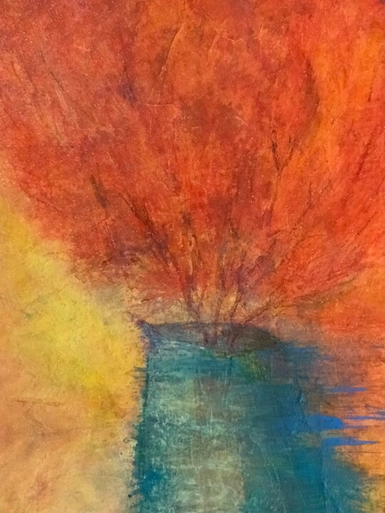 Orange bouquet 绘画, 11.8x6.3 in