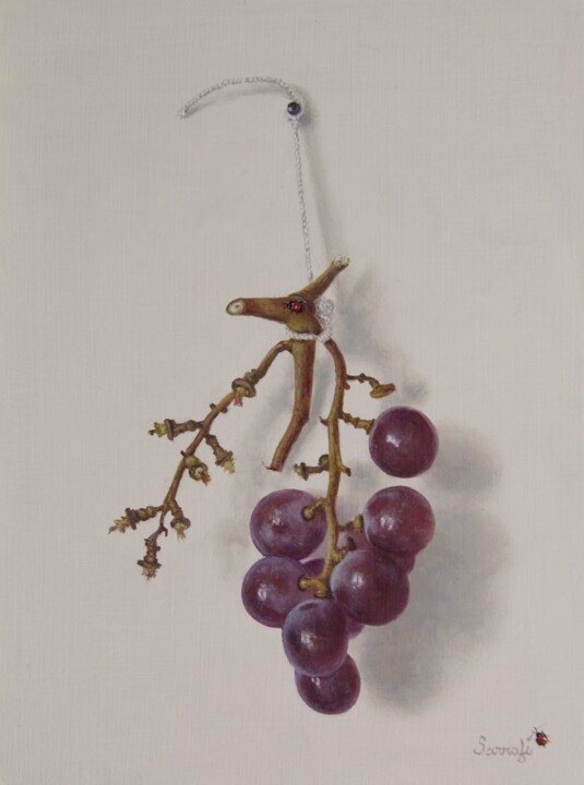 La grappe suspendue 绘画, 7.9x5.9 in